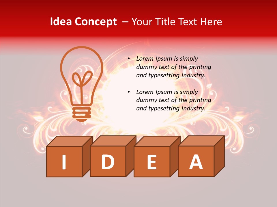 Glow Ignition Abstract PowerPoint Template