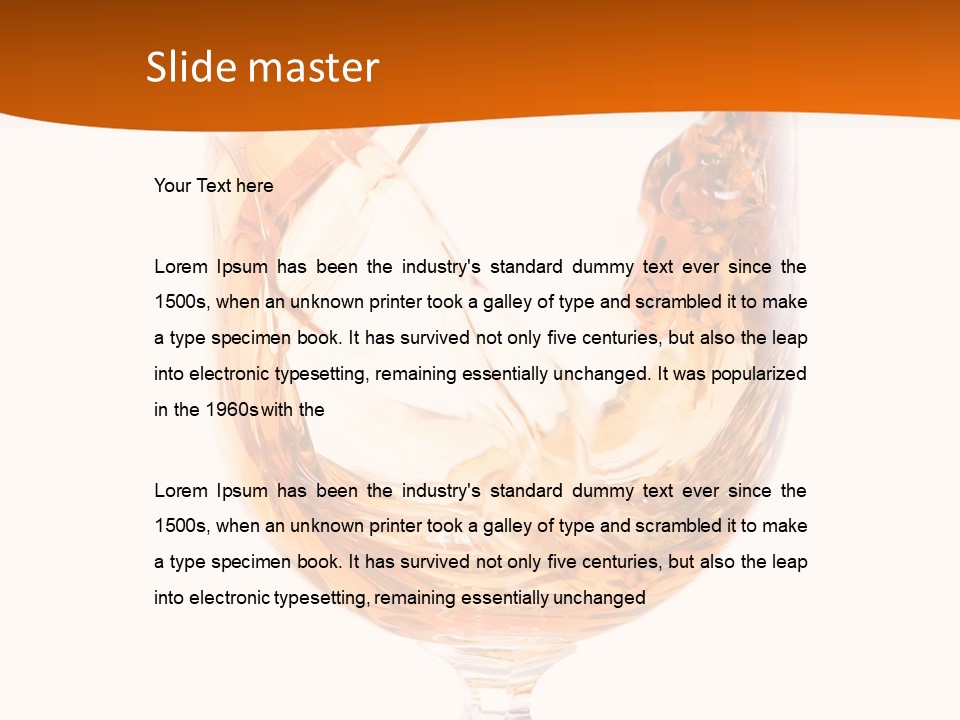 Elegant Rim Wine PowerPoint Template