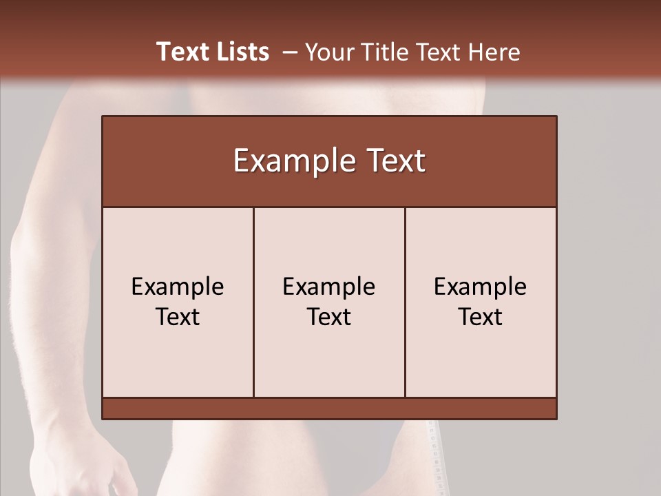 Sexual People Fitness PowerPoint Template