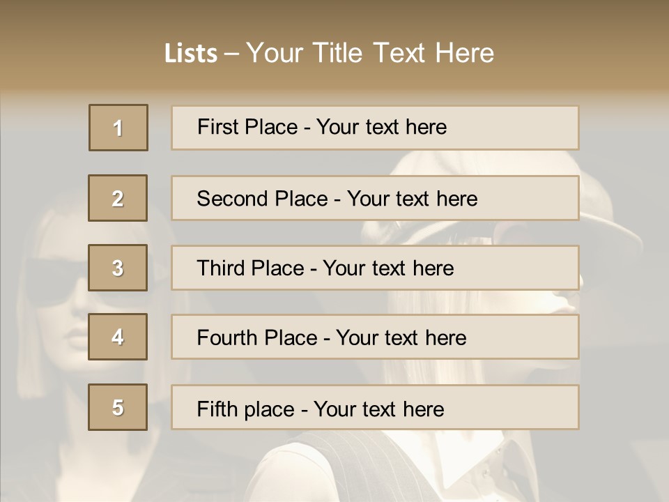 Fashion People Fashionable PowerPoint Template
