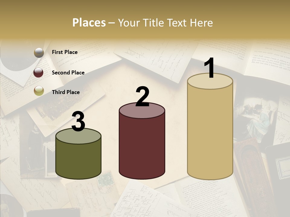 Blank Pen-Holder Retro PowerPoint Template