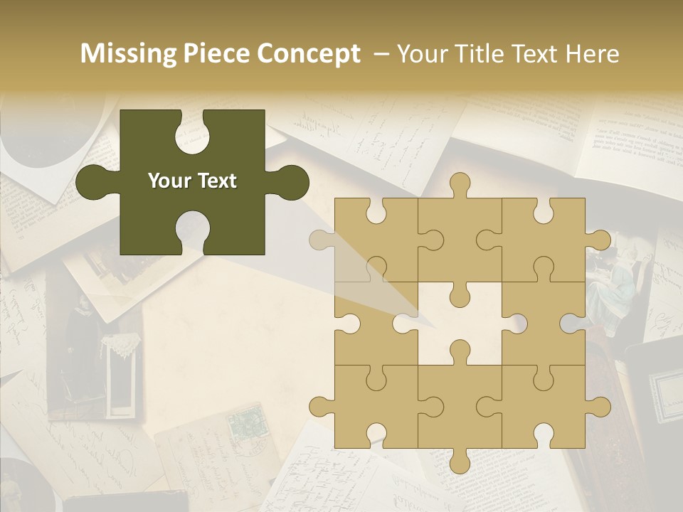 Blank Pen-Holder Retro PowerPoint Template