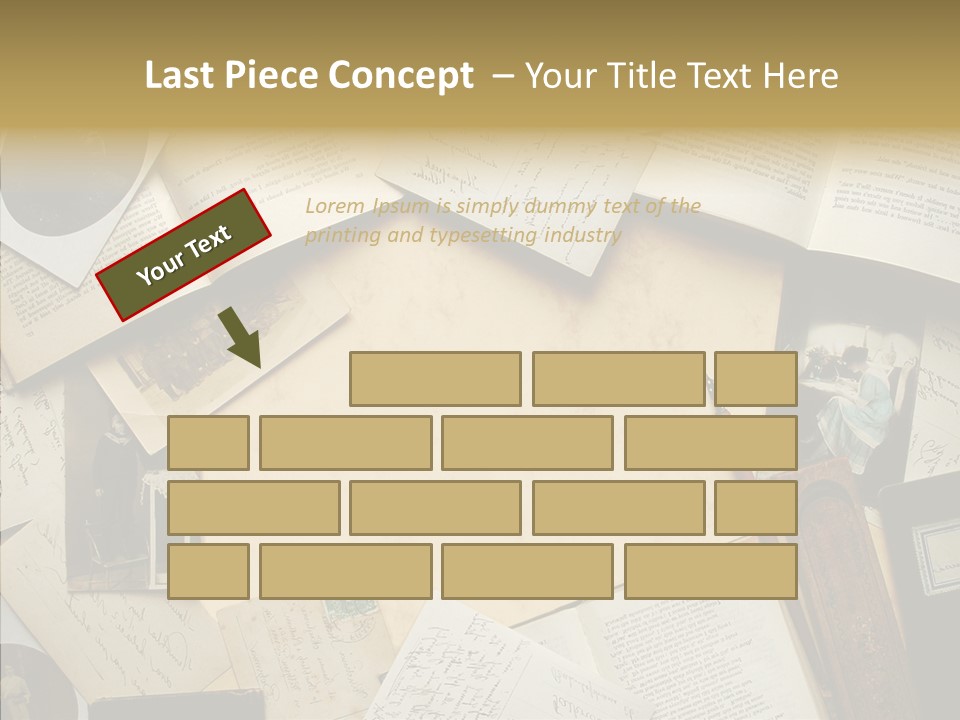 Blank Pen-Holder Retro PowerPoint Template