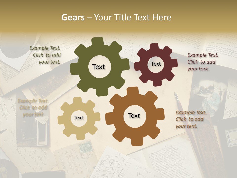 Blank Pen-Holder Retro PowerPoint Template