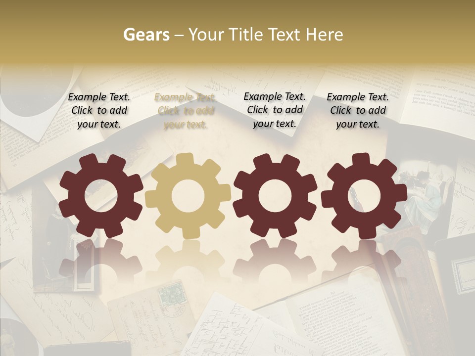 Blank Pen-Holder Retro PowerPoint Template