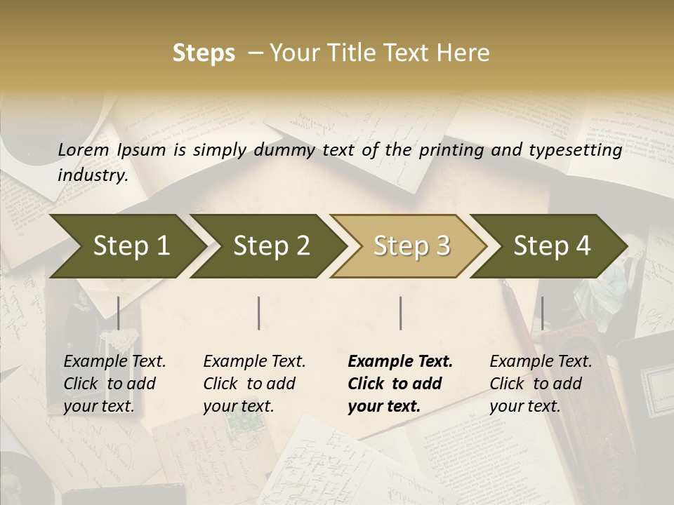 Blank Pen-Holder Retro PowerPoint Template