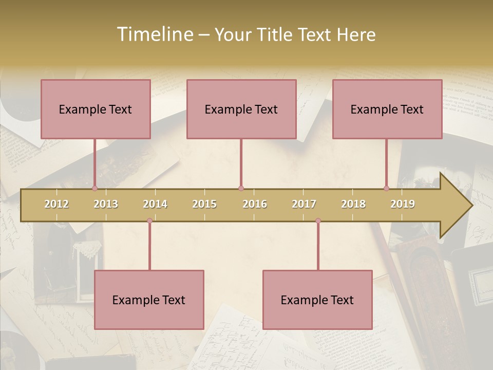 Blank Pen-Holder Retro PowerPoint Template