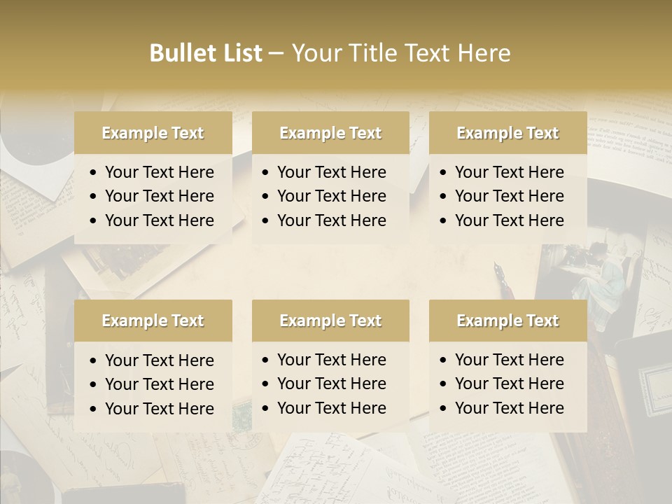 Blank Pen-Holder Retro PowerPoint Template