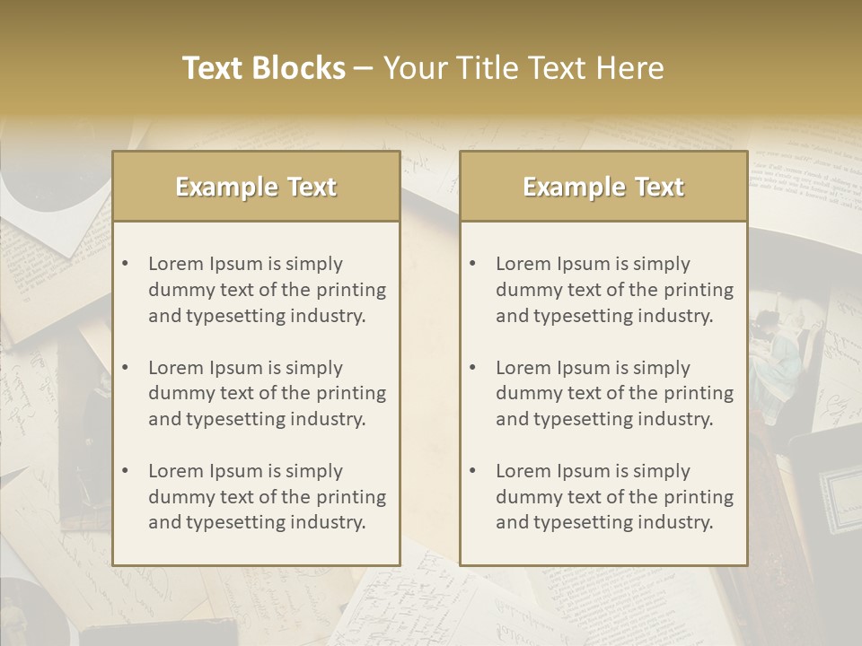 Blank Pen-Holder Retro PowerPoint Template