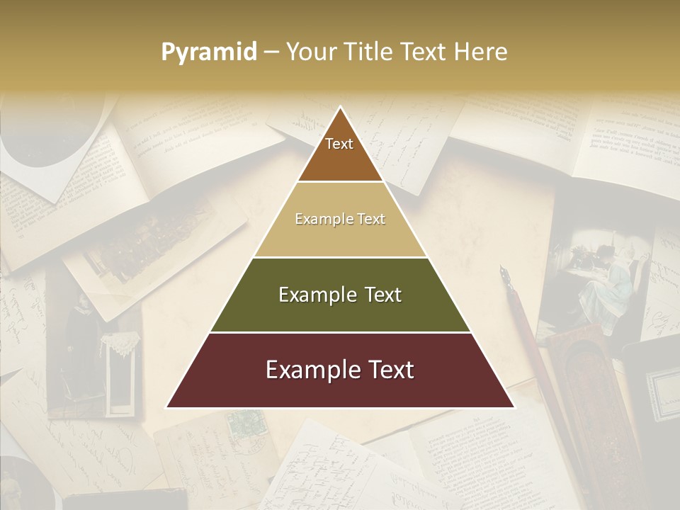 Blank Pen-Holder Retro PowerPoint Template