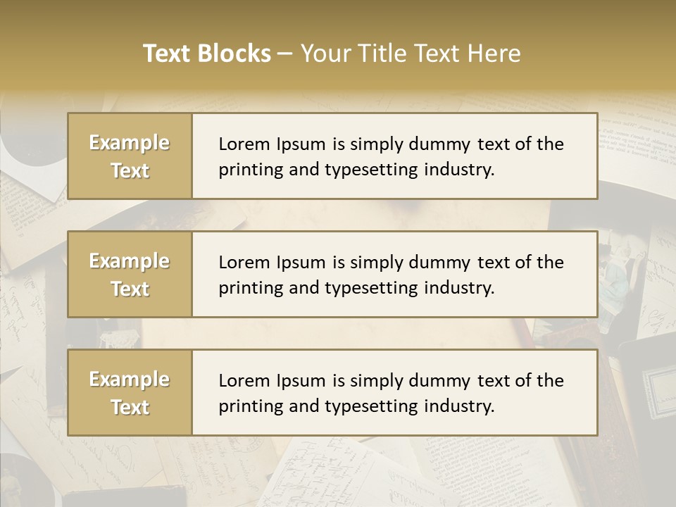 Blank Pen-Holder Retro PowerPoint Template