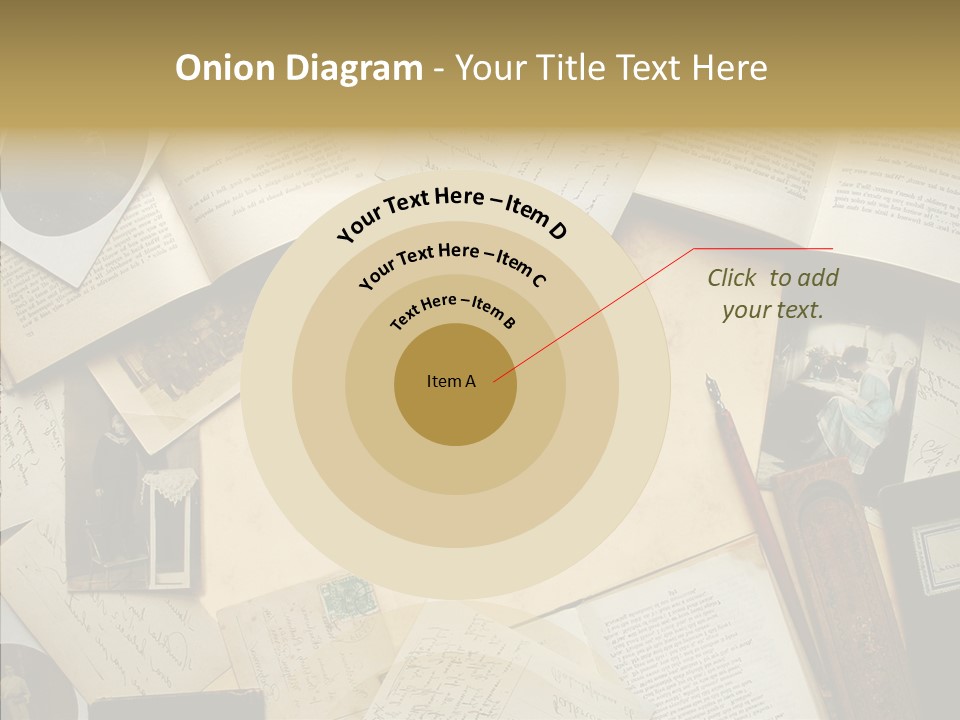 Blank Pen-Holder Retro PowerPoint Template