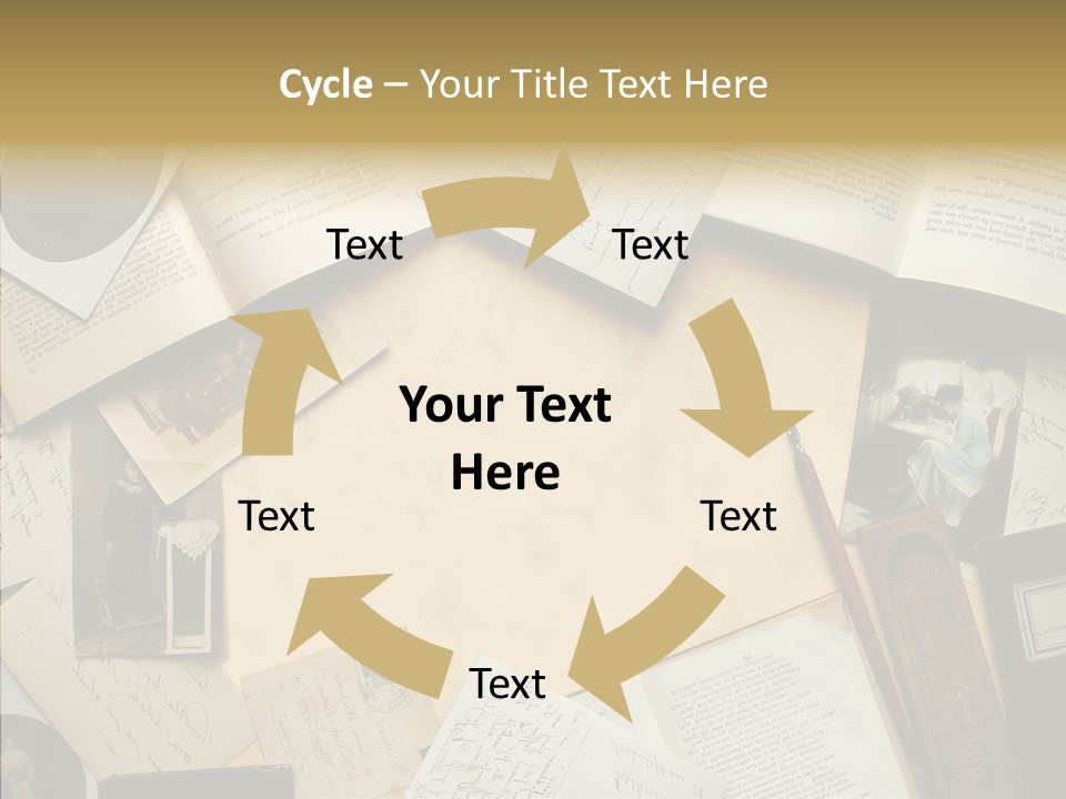 Blank Pen-Holder Retro PowerPoint Template