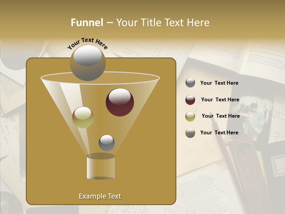 Blank Pen-Holder Retro PowerPoint Template