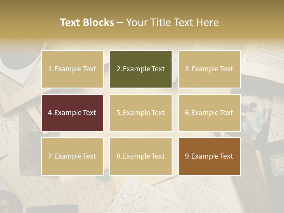 Blank Pen-Holder Retro PowerPoint Template