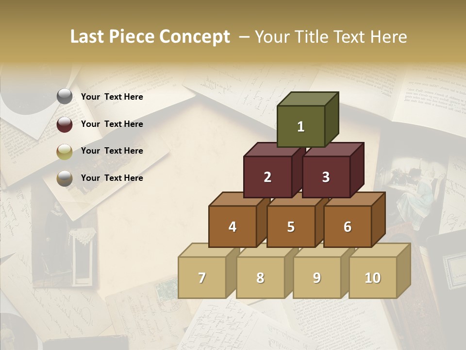 Blank Pen-Holder Retro PowerPoint Template