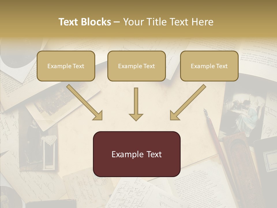 Blank Pen-Holder Retro PowerPoint Template