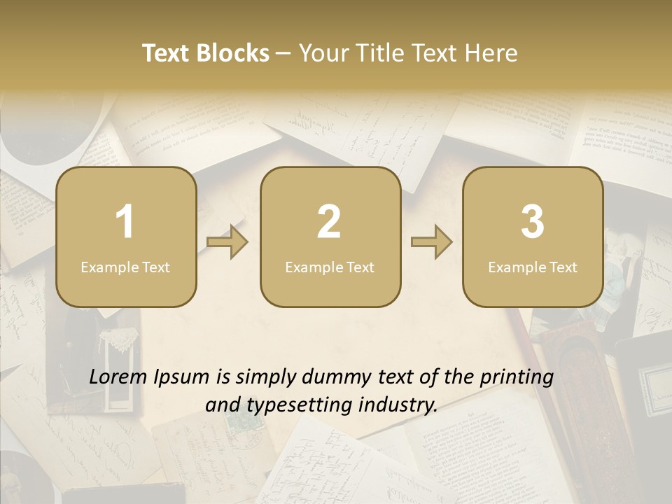 Blank Pen-Holder Retro PowerPoint Template