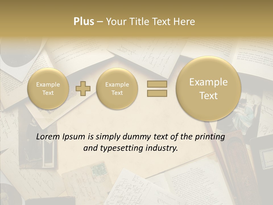 Blank Pen-Holder Retro PowerPoint Template