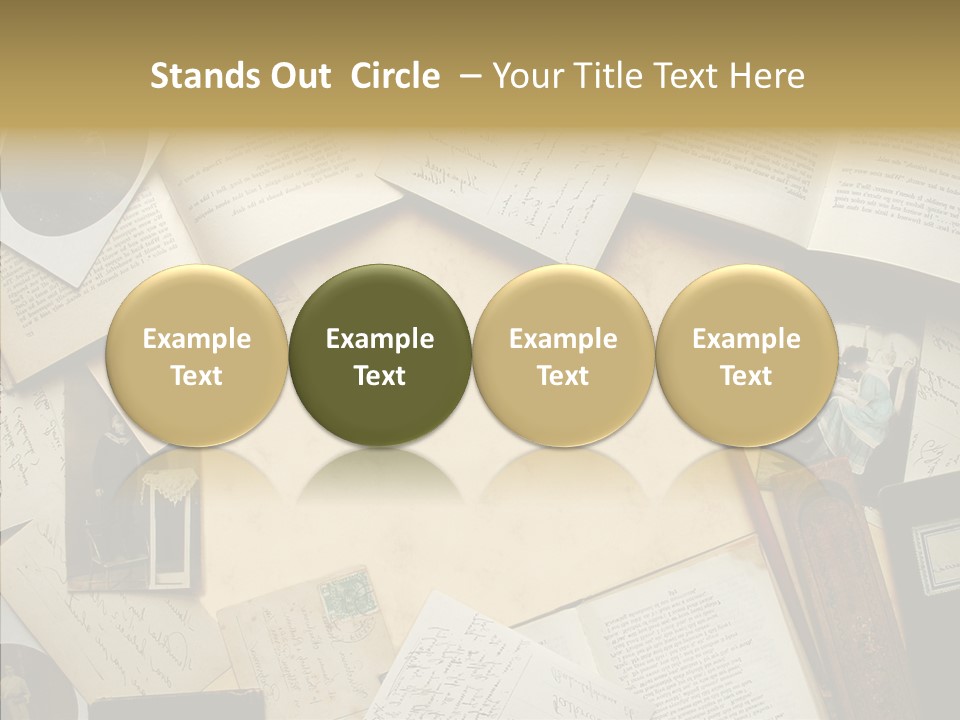 Blank Pen-Holder Retro PowerPoint Template