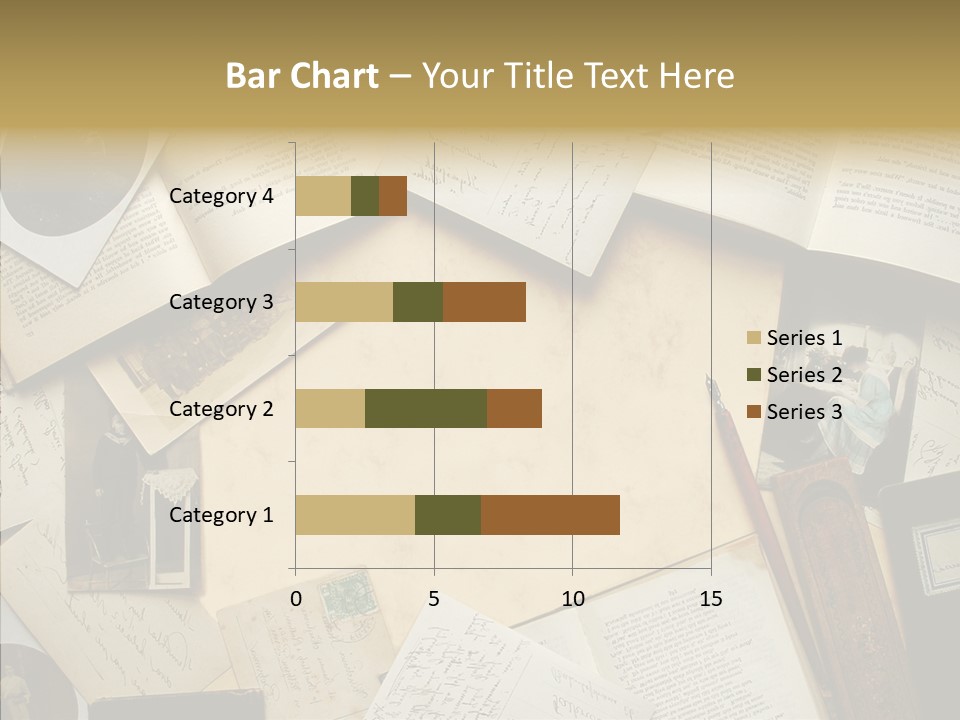 Blank Pen-Holder Retro PowerPoint Template