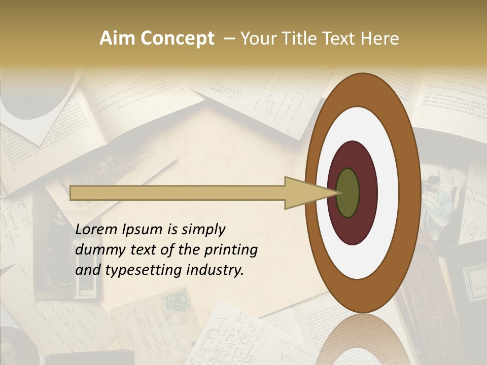 Blank Pen-Holder Retro PowerPoint Template