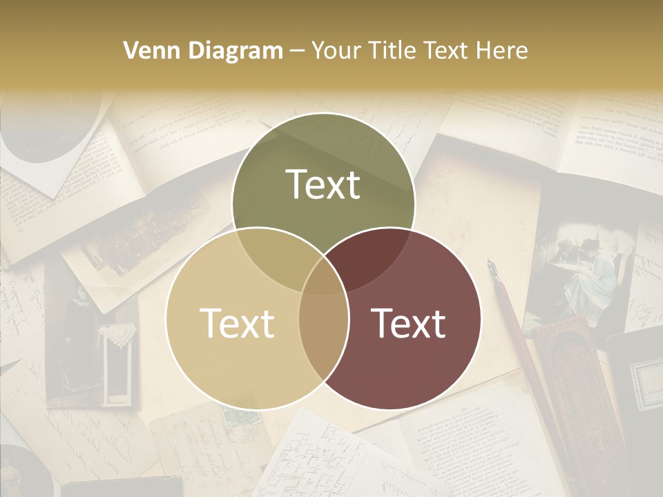 Blank Pen-Holder Retro PowerPoint Template