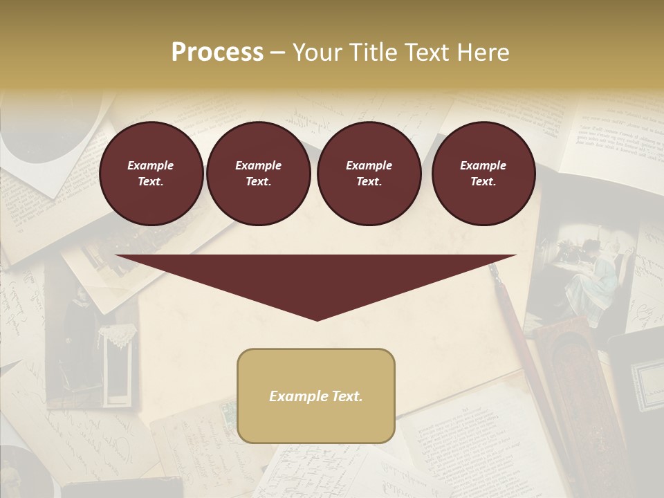 Blank Pen-Holder Retro PowerPoint Template