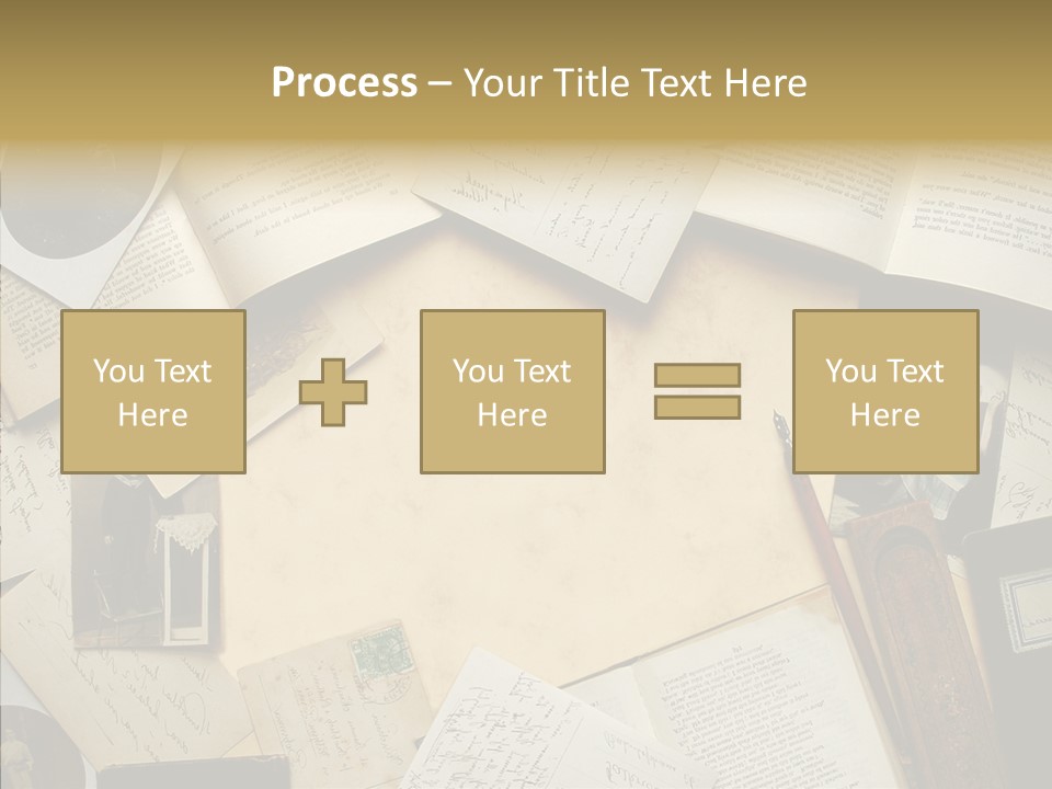 Blank Pen-Holder Retro PowerPoint Template