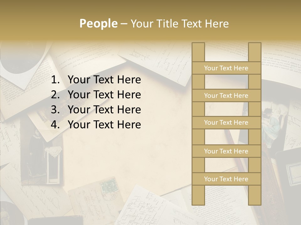 Blank Pen-Holder Retro PowerPoint Template
