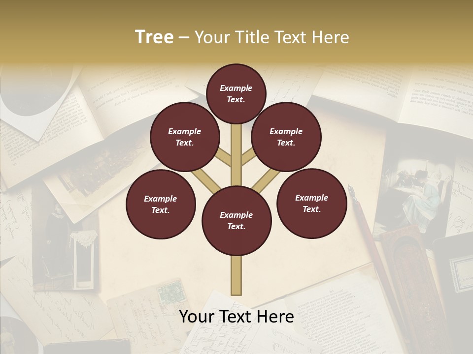 Blank Pen-Holder Retro PowerPoint Template