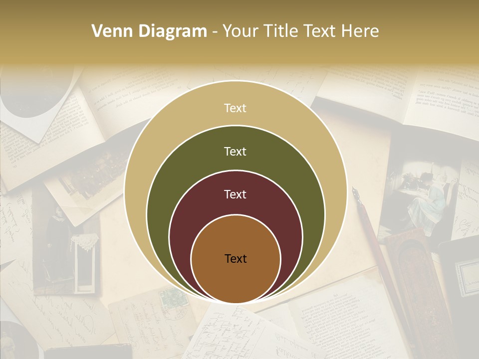 Blank Pen-Holder Retro PowerPoint Template