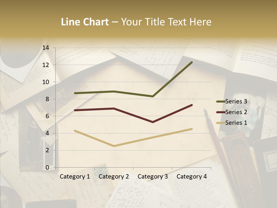 Blank Pen-Holder Retro PowerPoint Template