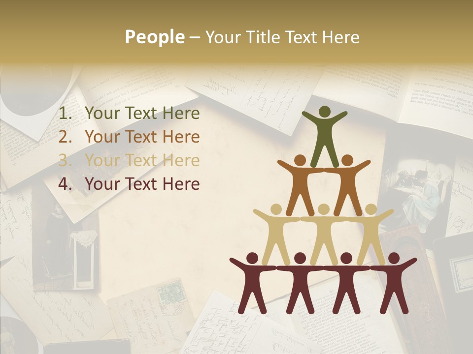 Blank Pen-Holder Retro PowerPoint Template