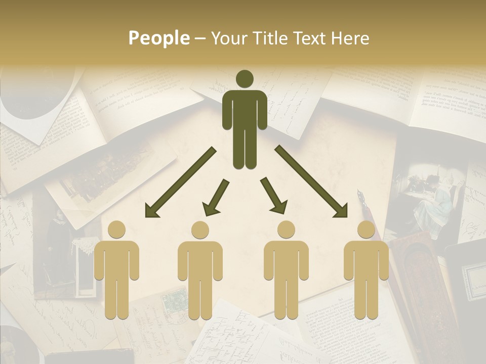 Blank Pen-Holder Retro PowerPoint Template
