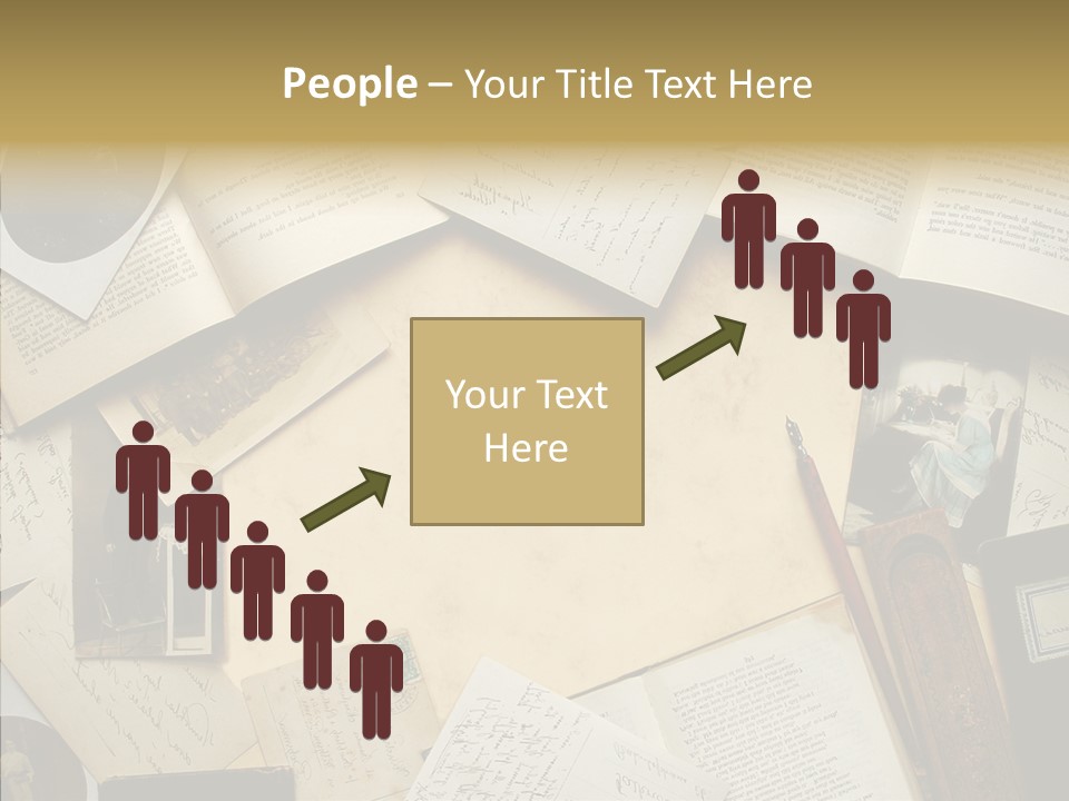 Blank Pen-Holder Retro PowerPoint Template