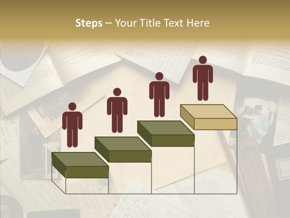 Blank Pen-Holder Retro PowerPoint Template