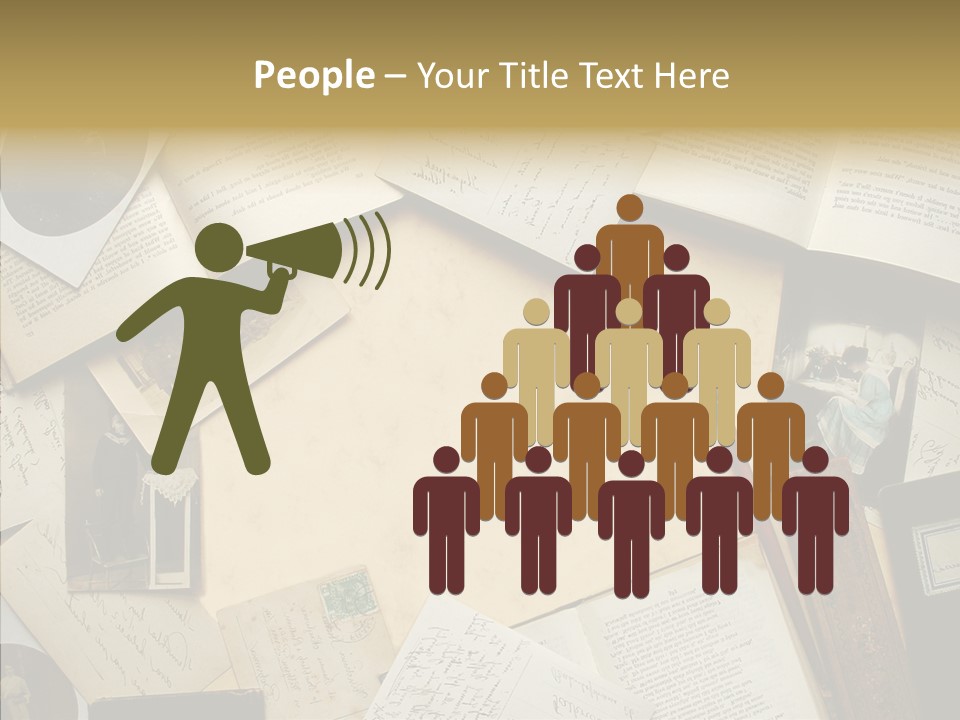 Blank Pen-Holder Retro PowerPoint Template