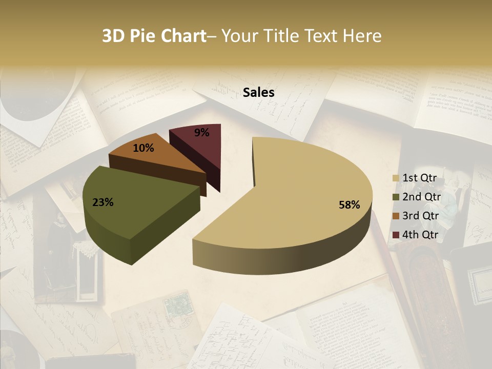 Blank Pen-Holder Retro PowerPoint Template