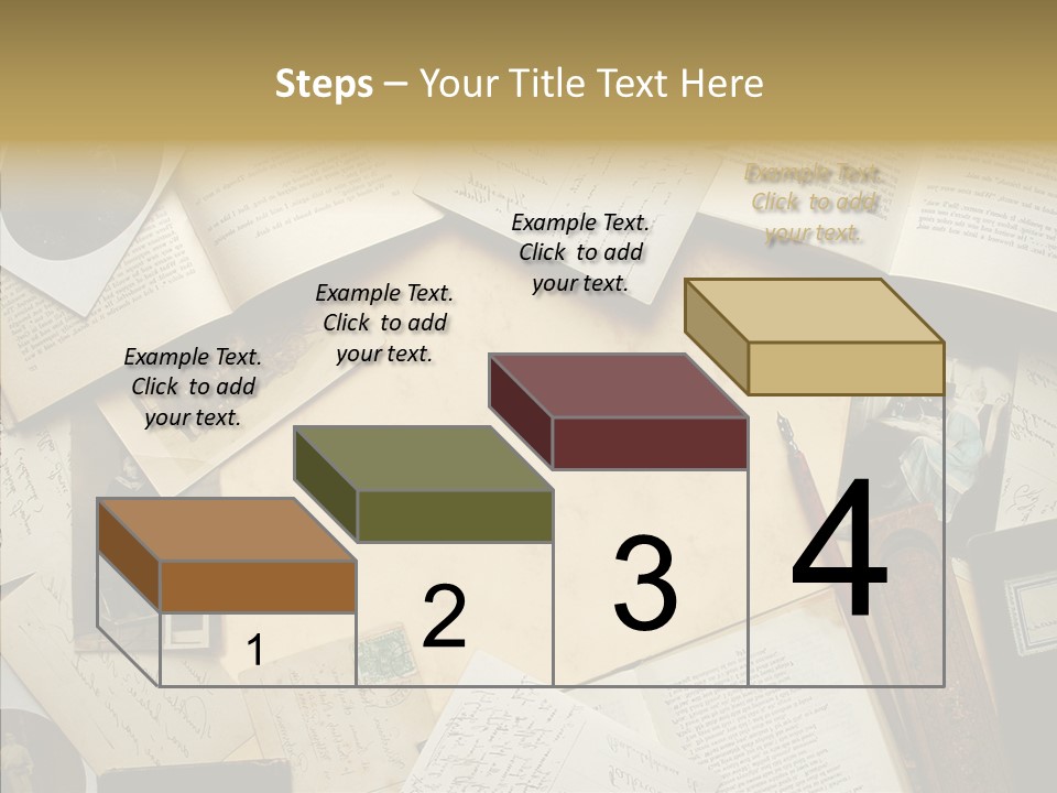 Blank Pen-Holder Retro PowerPoint Template