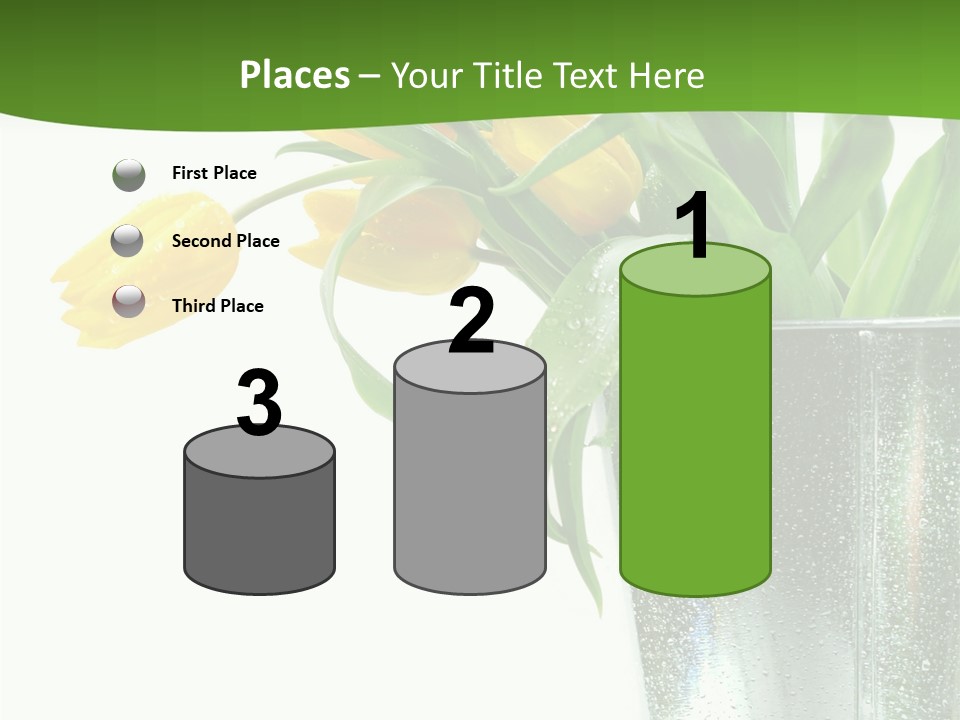 Bright Romantic Tulip PowerPoint Template