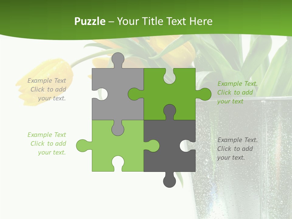 Bright Romantic Tulip PowerPoint Template