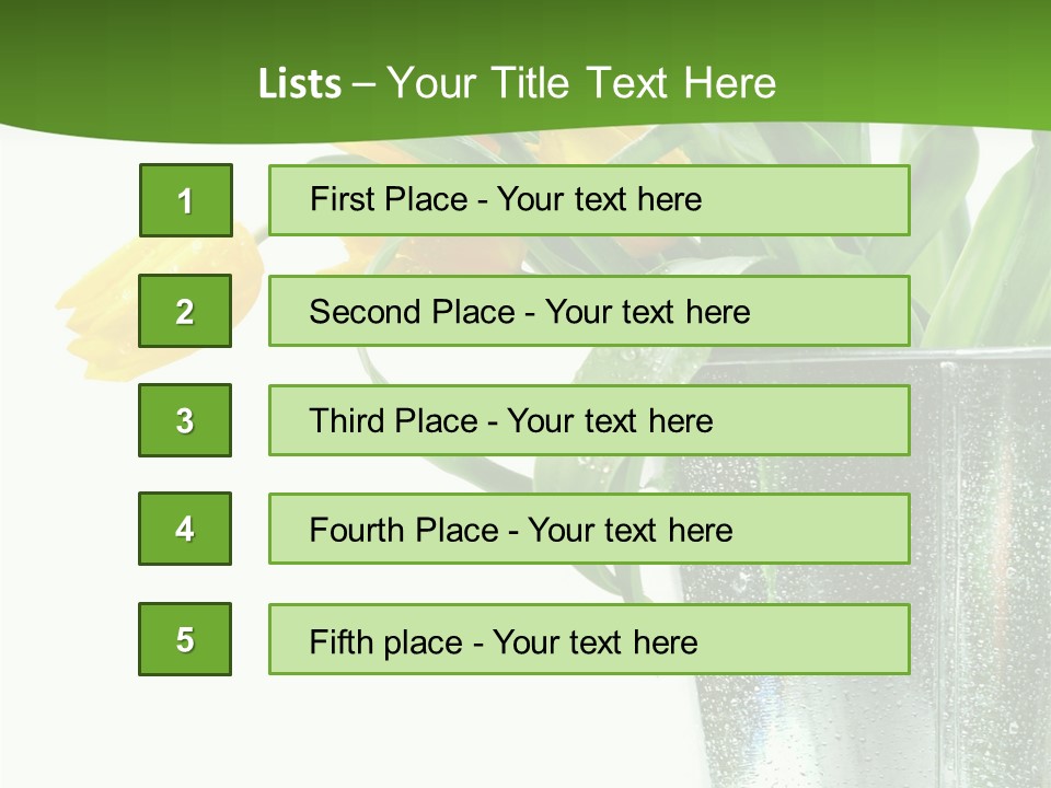 Bright Romantic Tulip PowerPoint Template