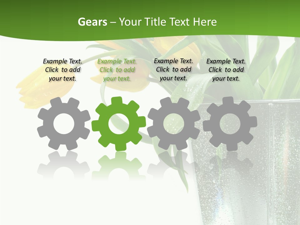 Bright Romantic Tulip PowerPoint Template