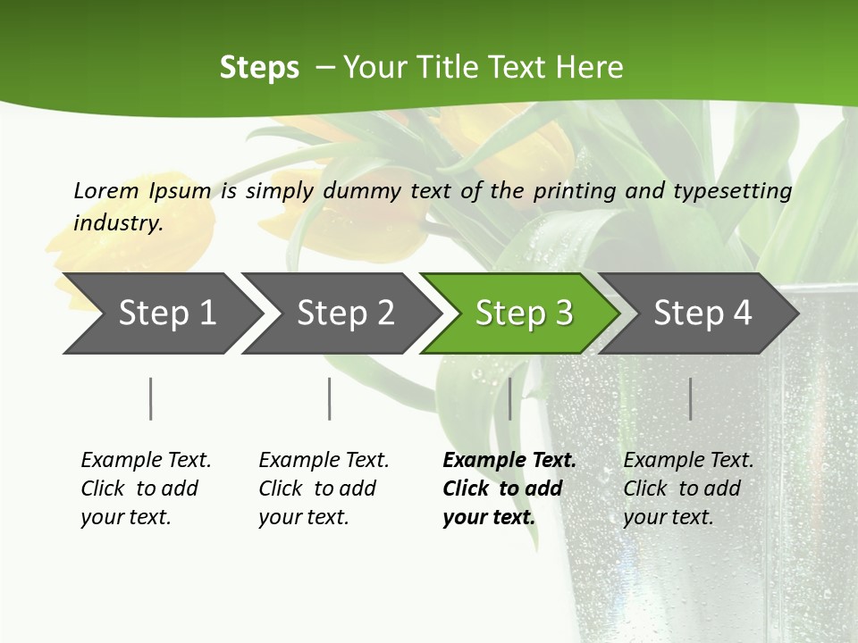 Bright Romantic Tulip PowerPoint Template