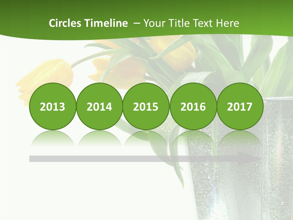 Bright Romantic Tulip PowerPoint Template