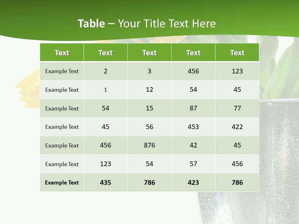 Bright Romantic Tulip PowerPoint Template