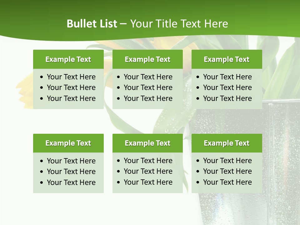 Bright Romantic Tulip PowerPoint Template