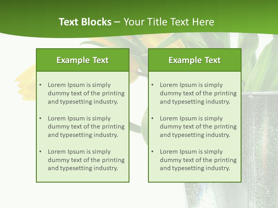 Bright Romantic Tulip PowerPoint Template