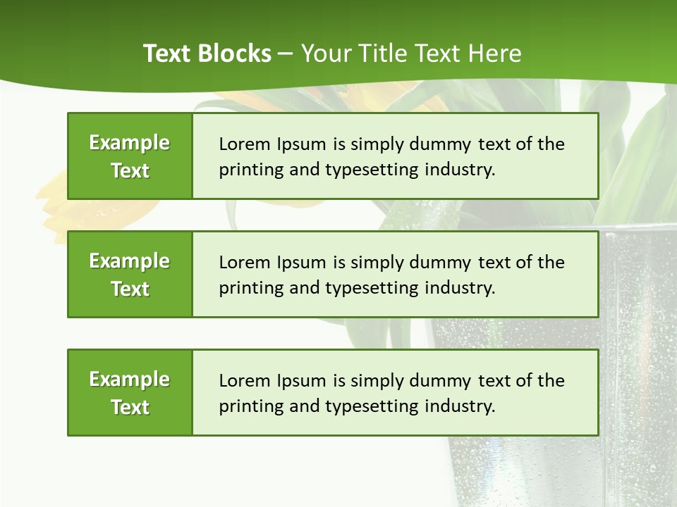 Bright Romantic Tulip PowerPoint Template
